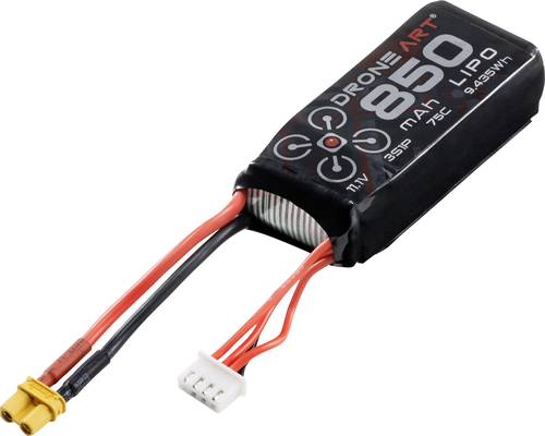 Modellbau-Akkupack (LiPo) 11.1V 850 mAh Zellen-Zahl: 3 75 C Softcase XT30