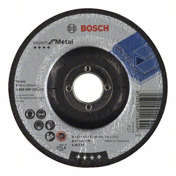 Bosch Accessories 2608600223 Schruppscheibe gekröpft Durchmesser 125 mm Bohrungs-Ø 22.23 mm Metall 1 St.