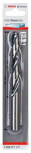 Bosch Accessories 2608577177 HSS Metall-Spiralbohrer 13mm Gesamtlänge 151mm DIN 338 Zylinderschaft 1St.