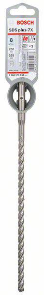 Bosch Accessories SDS-plus-7X 2608576133 Hartmetall Hammerbohrer 8 mm Gesamtlänge 265 mm SDS-Plus 1 St.