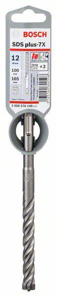 Bosch Accessories SDS-plus-7X 2608576149 Hartmetall Hammerbohrer 12 mm Gesamtlänge 165 mm SDS-Plus 1 St.
