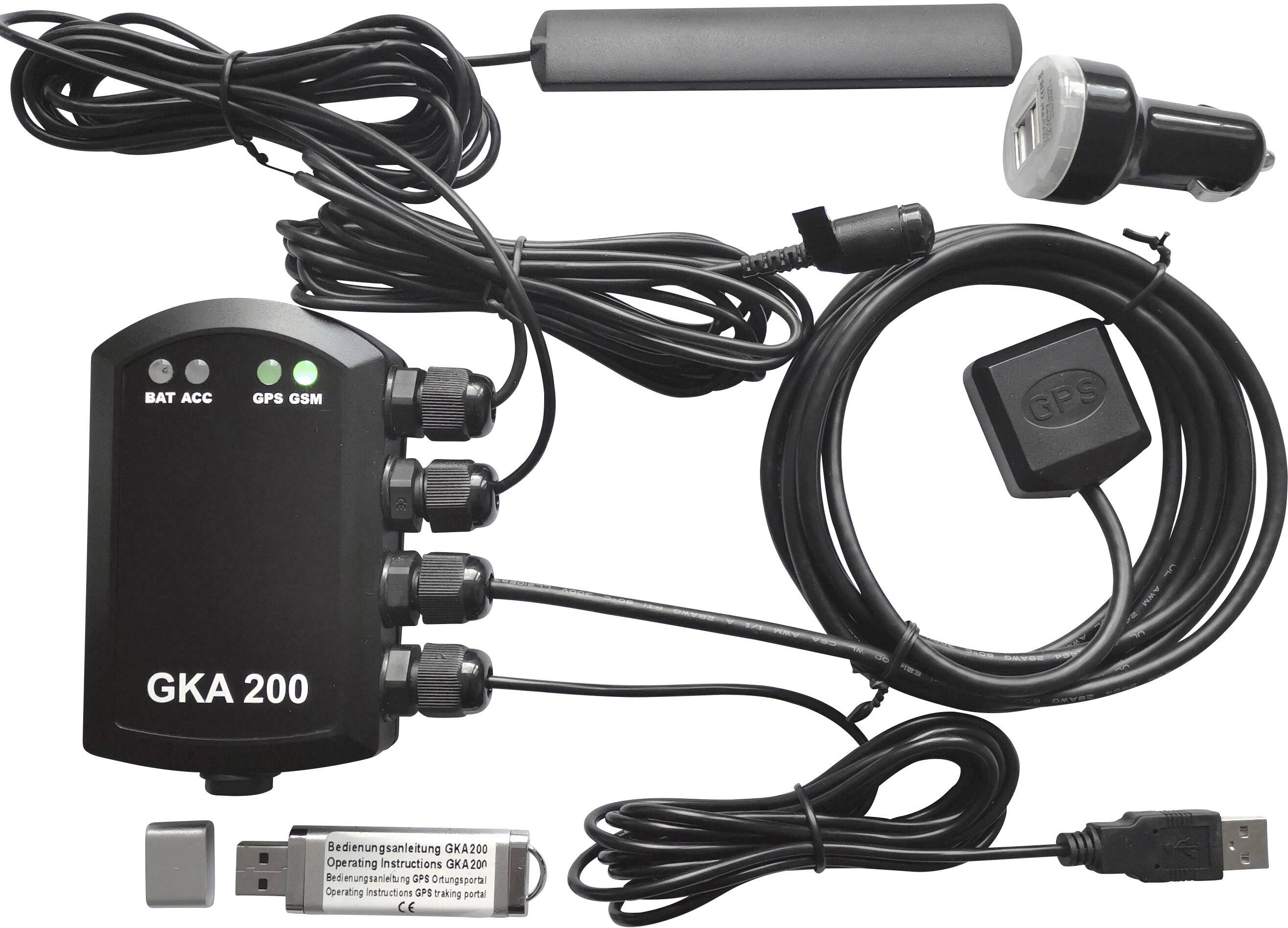 Renkforce GKA200 Auto Alarmanlage Mobiltelefon kompatibel, Fahrzeugortung, Erschütterungssensor, GPS-Portal 12 V/DC, 24 V/DC