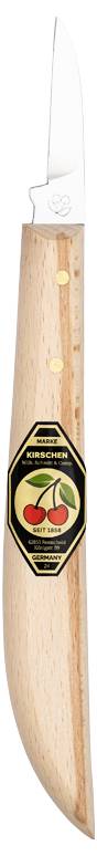 Schnitzmesser m.rundem Rücken u.ger.Schneide KIRSCHEN