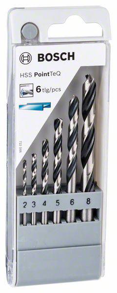 Bosch Accessories 2608577346 HSS Metall-Spiralbohrer-Set 6teilig 2 mm, 3 mm, 4 mm, 5 mm, 6 mm, 8 mm, 10mm DIN 338 Zylinderschaft