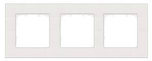 Ein dreifacher Lichtschalter-Rahmen mit Platz für drei Schaltflächen in einem rechteckigen Design.