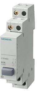 Ein grauer Siemens-Leistungsschalter mit zwei Kupferschrauben oben, kennzeichnet '20A' und 'STEA90D' an der Vorderseite.