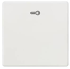 Lichtschalter mit abgebildetem Schlüsselsymbol, zeigt eine spezielle Verriegelungsfunktion an.