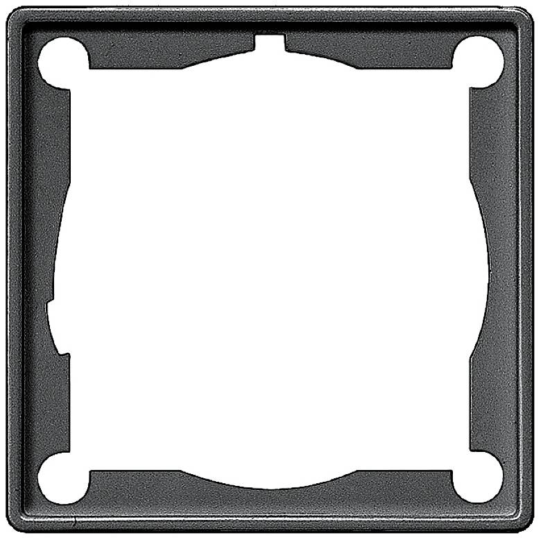 Schwarzer quadratischer Rahmen mit abgerundeten Ecken und weißen Innenflächen.