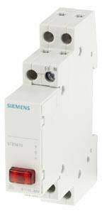 Ein weißer Siemens Leitungsschutzschalter mit rotem Schalter und drei Anschlussklemmen, verwendet in elektrischen Verteilerschränken.