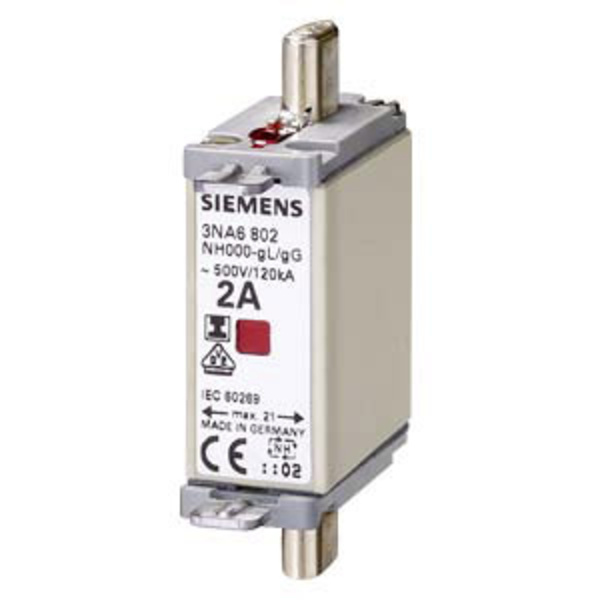 Siemens 3NA6822 Sicherungseinsatz Sicherungsgröße = 0 63 A 500 V 1 St.