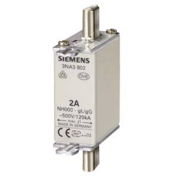 Siemens 3NA3804 Sicherungseinsatz Sicherungsgröße = 0 4 A 500 V 3 St.