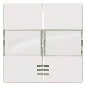 Zwei weiße Lichtschalter nebeneinander an einer Wand, bereit zum Betätigen.