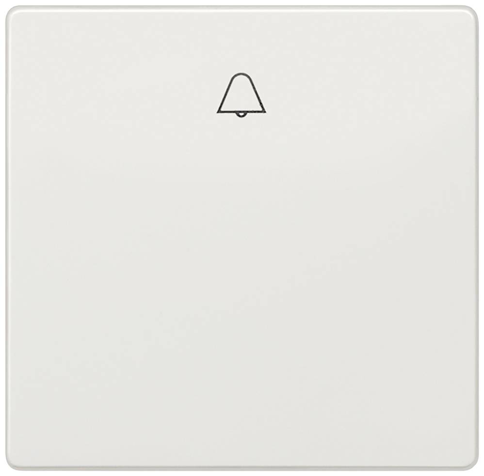 Der Lichtschalter zeigt ein Glockensymbol auf weißem Hintergrund, vermutlich für eine Klingel oder Anrufzeichen.