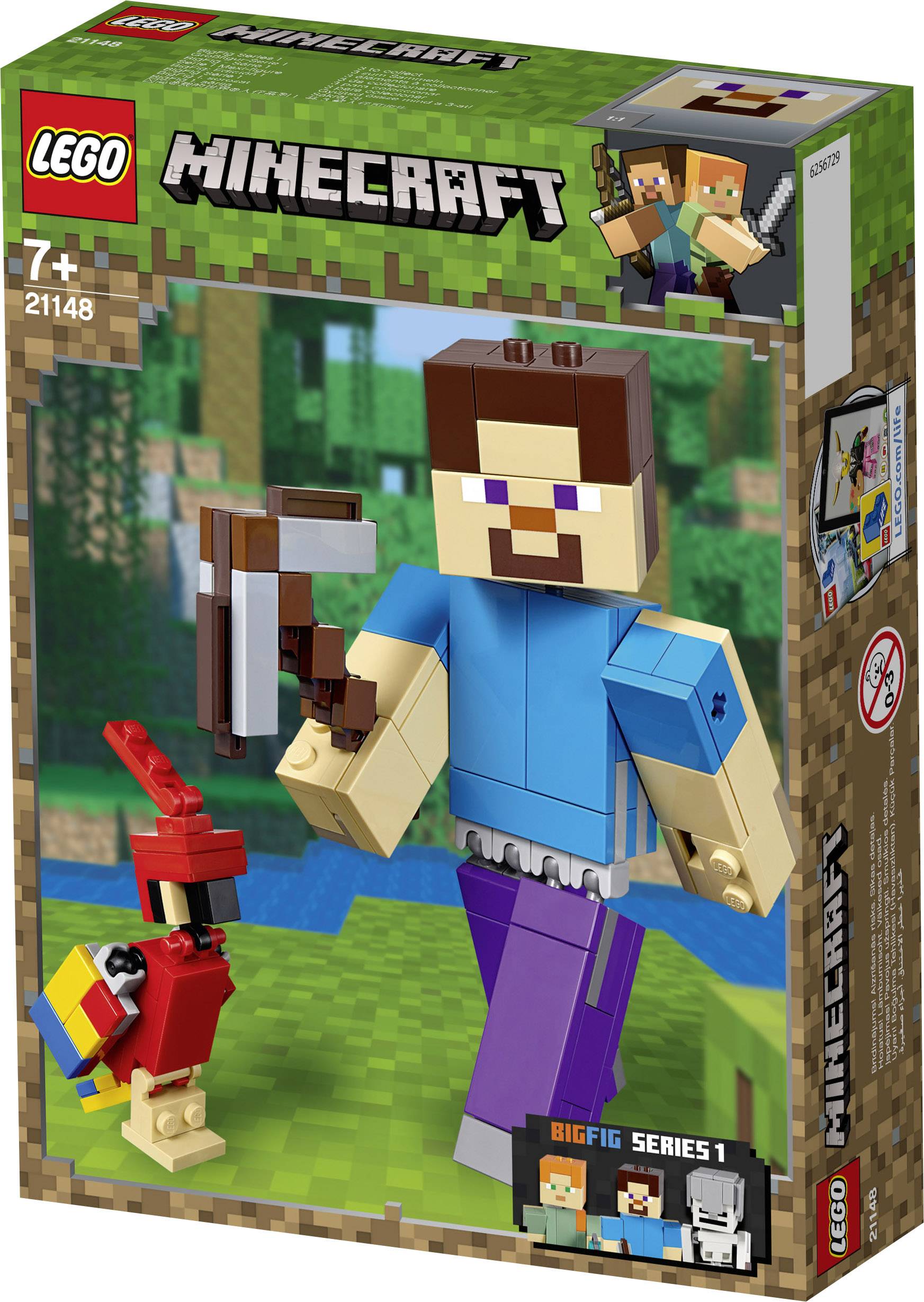 21148 LEGO® MINECRAFT Minecraft-BigFig Steve mit Papagei