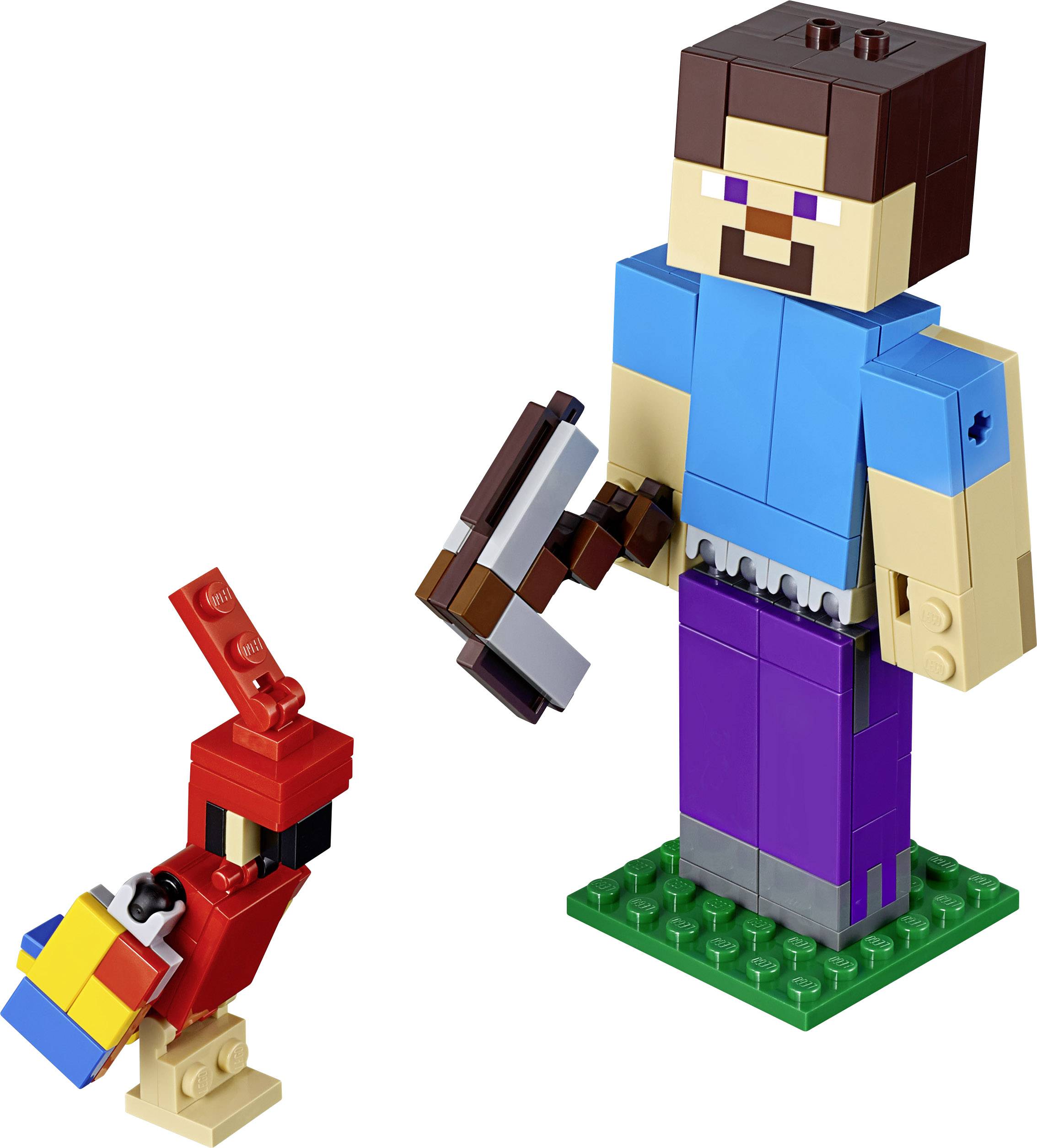 21148 LEGO® MINECRAFT Minecraft-BigFig Steve mit Papagei