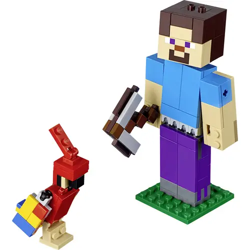 21148 LEGO® MINECRAFT Minecraft-BigFig Steve mit Papagei 21148 LEGO® MINECRAFT Minecraft-BigFig Steve mit Papagei