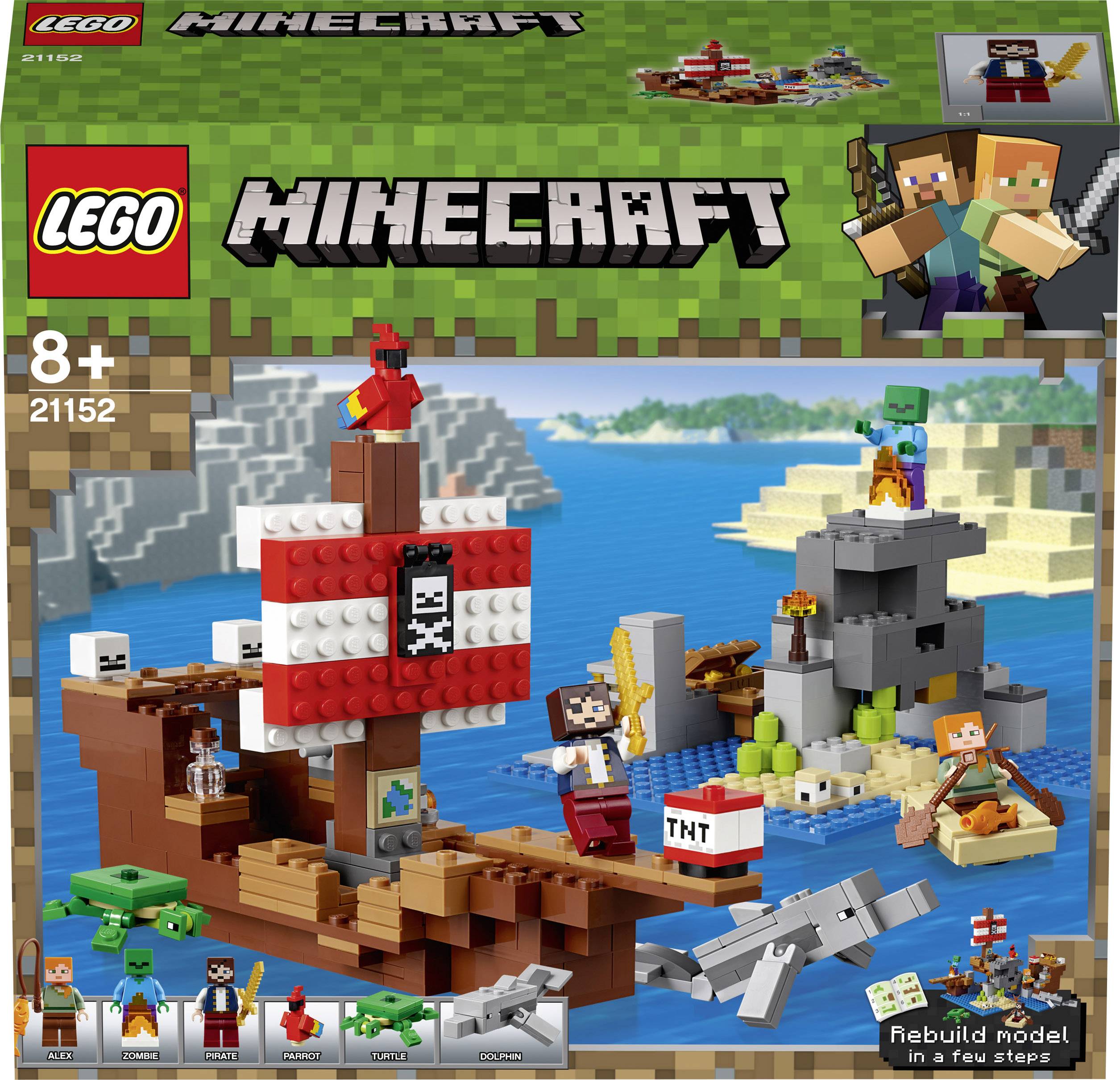 21152 LEGO® MINECRAFT Das Piratenschiff-Abenteuer