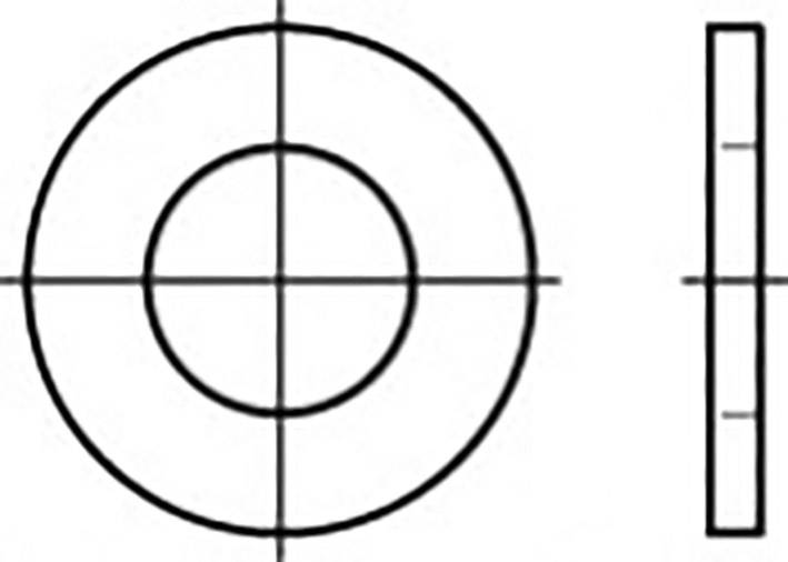 TOOLCRAFT Unterlegscheibe Stahl galvanisch verzinkt 100 St. TO-5433741