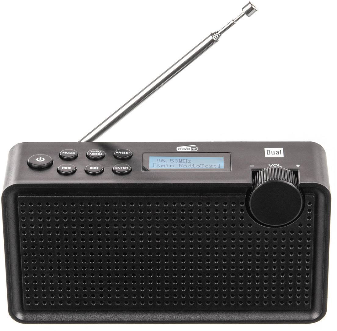 Dual DAB 85 Kofferradio DAB+, UKW wiederaufladbar Schwarz
