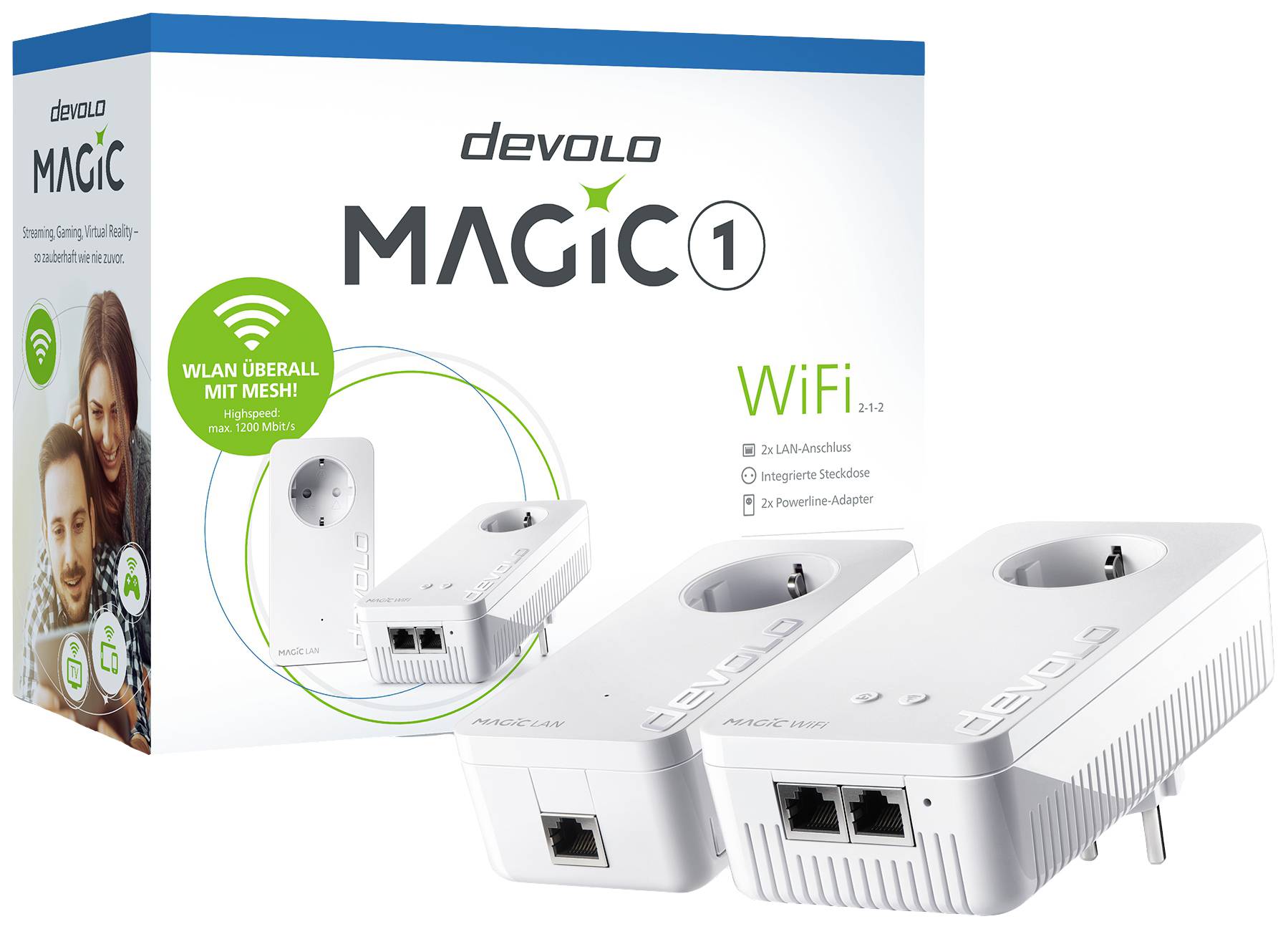 Devolo Magic 1 WiFi Starter Kit Powerline WLAN Starter Kit 8359 DE, AT Powerline, WLAN 1200MBit/s