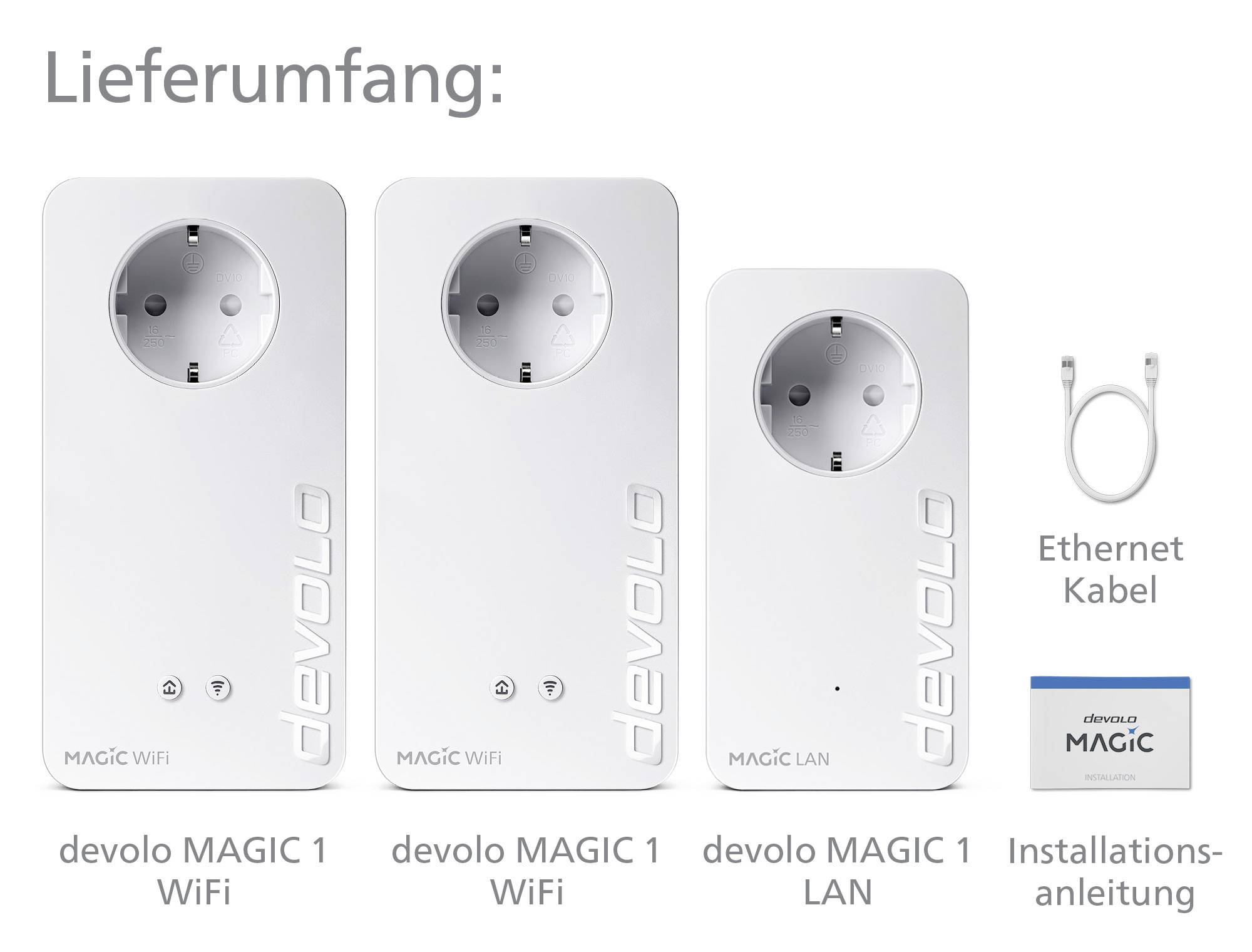 Devolo Magic 1 WiFi Network Kit Powerline WLAN Network Kit 8367 DE, AT Powerline, WLAN 1200 MBit/s