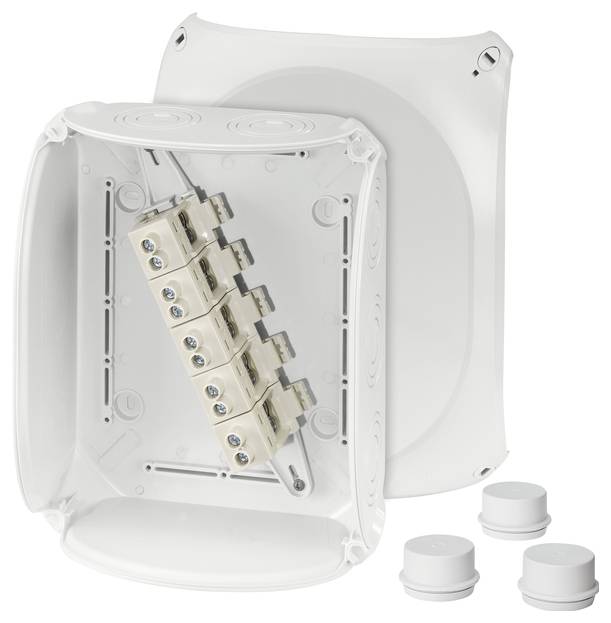 Hensel 62000016 Abzweigkasten (L x B x H) 112 x 255 x 205mm Lichtgrau (RAL 7035) IP65, IP55 1St.