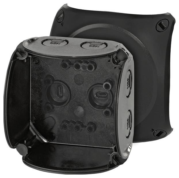 Hensel 62000042 Abzweigkasten (L x B x H) 62 x 93 x 93mm Schwarz IP66, IP67, IP69 1St.