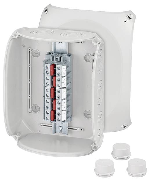 Hensel 62000166 Abzweigkasten (L x B x H) 112 x 255 x 205 mm Lichtgrau (RAL 7035) IP55, IP65 1 St.