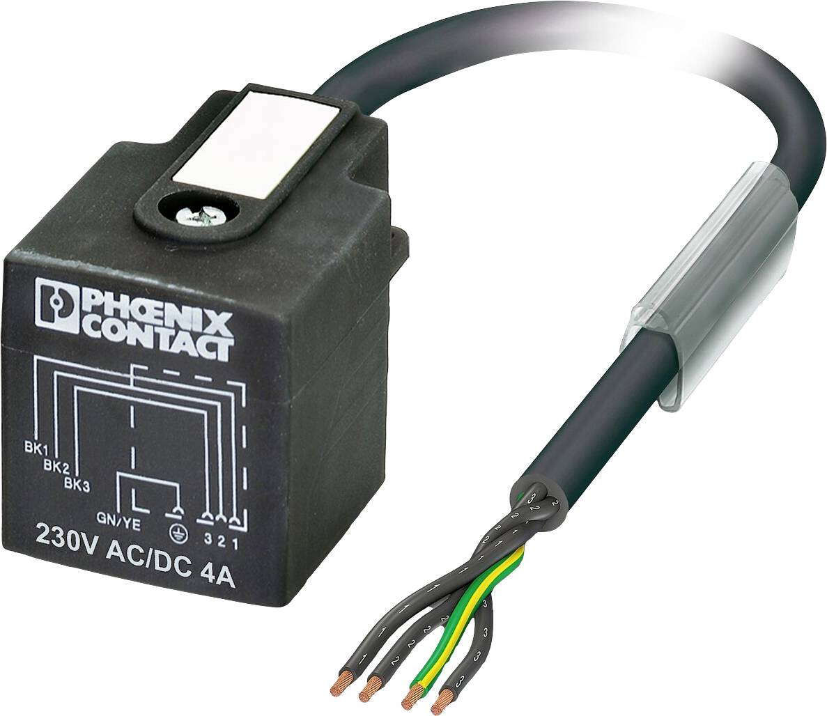 Ventilstecker mit angespritzter Leitung 1438956 Schwarz SAC-4P-3,0-PUR/AD 1438956 Phoenix Contact Inhalt: 1 St.