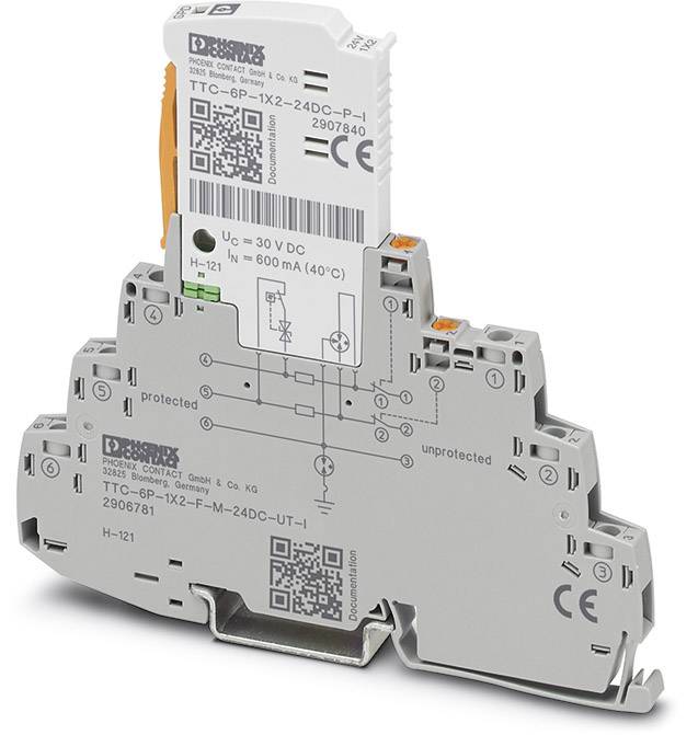 Phoenix Contact 2906781 TTC-6P-1X2-F-M-24DC-UT-I Überspannungsschutz-Ableiter 1St.