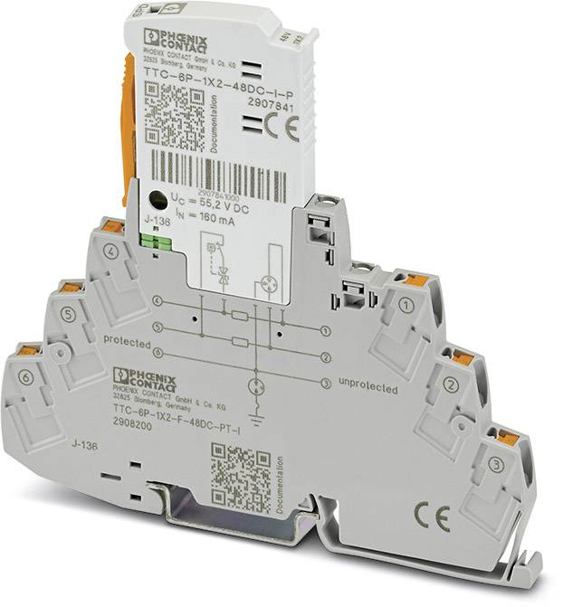 Phoenix Contact 2908200 TTC-6P-1X2-F-48DC-PT-I Überspannungsschutz-Ableiter 1St.