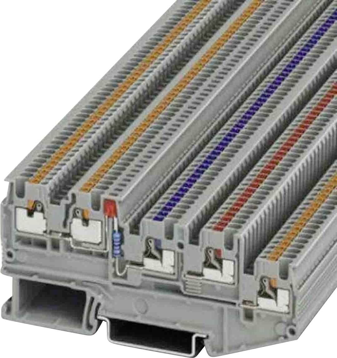 Phoenix Contact 3244517 Initiatoren-/Aktorenklemme 3.5mm Push-Lock-Federanschluss Grau 50St.