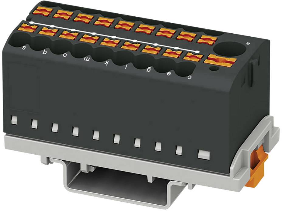 Phoenix Contact 3273124 Verteilerblock 28.6 mm Zugfeder Schwarz 8 St.
