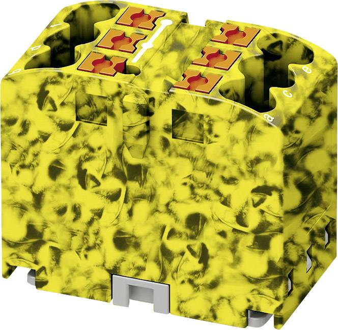 Phoenix Contact 3273284 Verteilerblock 15.6 mm Zugfeder Schwarz, Gelb 10 St.