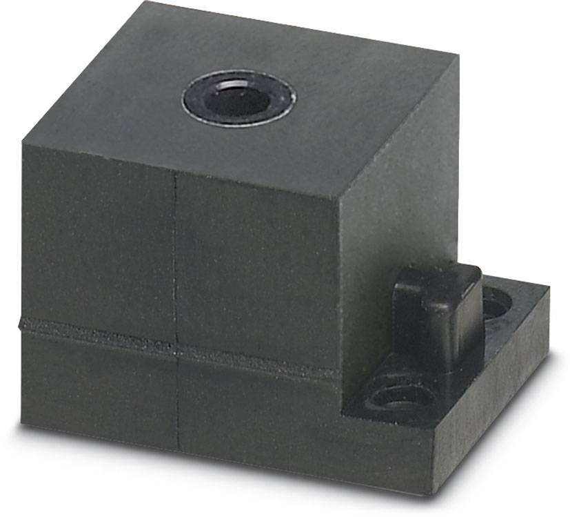 Ein schwarzer, rechteckiger Sensor mit zwei Montagelöchern, geeignet für elektronische Anwendungen.