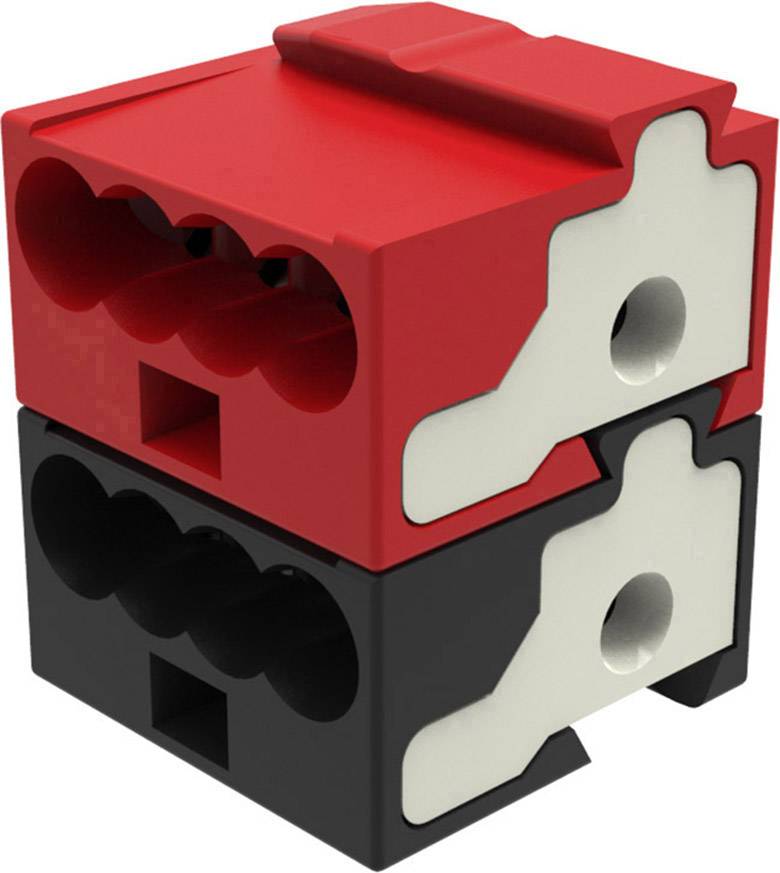 Degson DG220B-2.1-08P-1Y-16A(H) Verbindungsklemme flexibel: - starr: 0.28-1.0mm² Polzahl: 8 Dunkelgrau, Rot