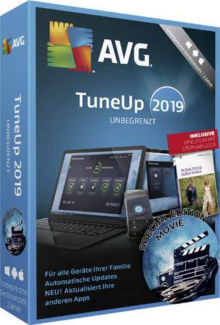 AVG TuneUp 2019 Special Edition Movie Vollversion, unbegrenzte Geräteanzahl Windows, Android, Mac S