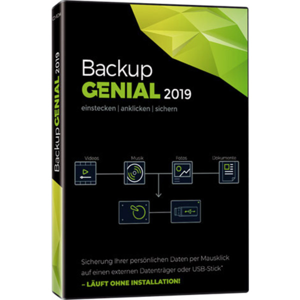 Backup Genial 2019 Vollversion, unbegrenzte Geräteanzahl Windows Backup-Software