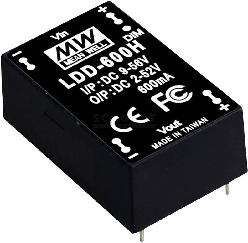 Mean Well LDD-350HS LED-Treiber Konstantstrom 350 mA 2 - 52 V/DC nicht dimmbar, Überlastschutz, Übe