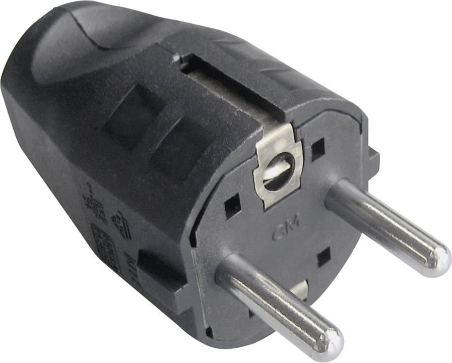Bachmann 910.100 Schutzkontaktstecker Kunststoff 250 V Schwarz IP20