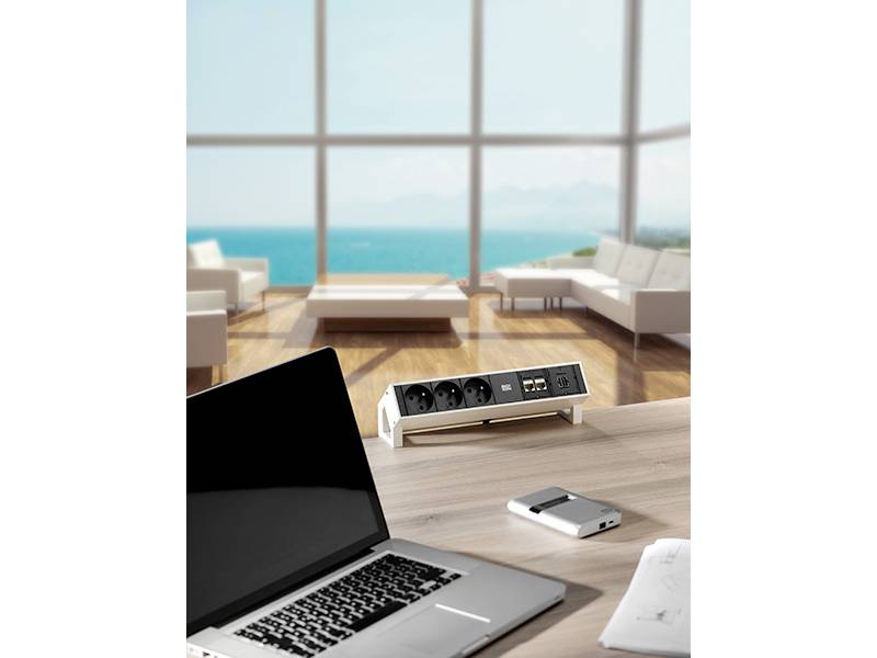 Bachmann 902.228 Steckdosenleiste ohne Schalter Weiß Schutzkontakt