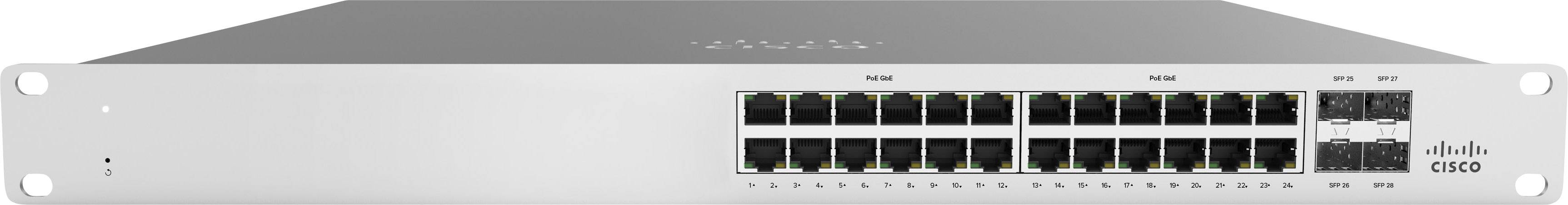 Cisco MS120-24P-HW MS120-24P 1G L2 CM 24x GigE 370W PoE Netzwerk Switch