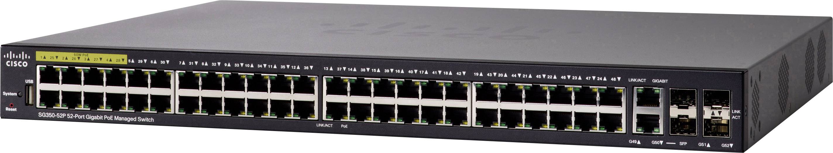 Cisco Small Business SG350-52 - Switch - Managed Netzwerk Switch 48 Port