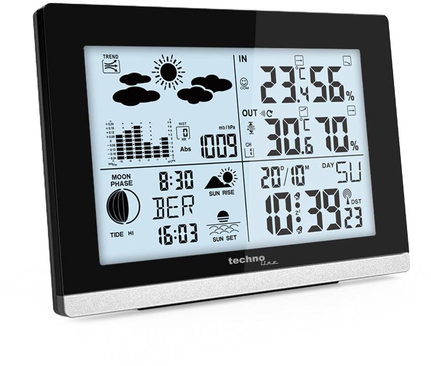 Techno Line WS 6762 WS 6762 Funk-Wetterstation Anzahl Sensoren max. 3