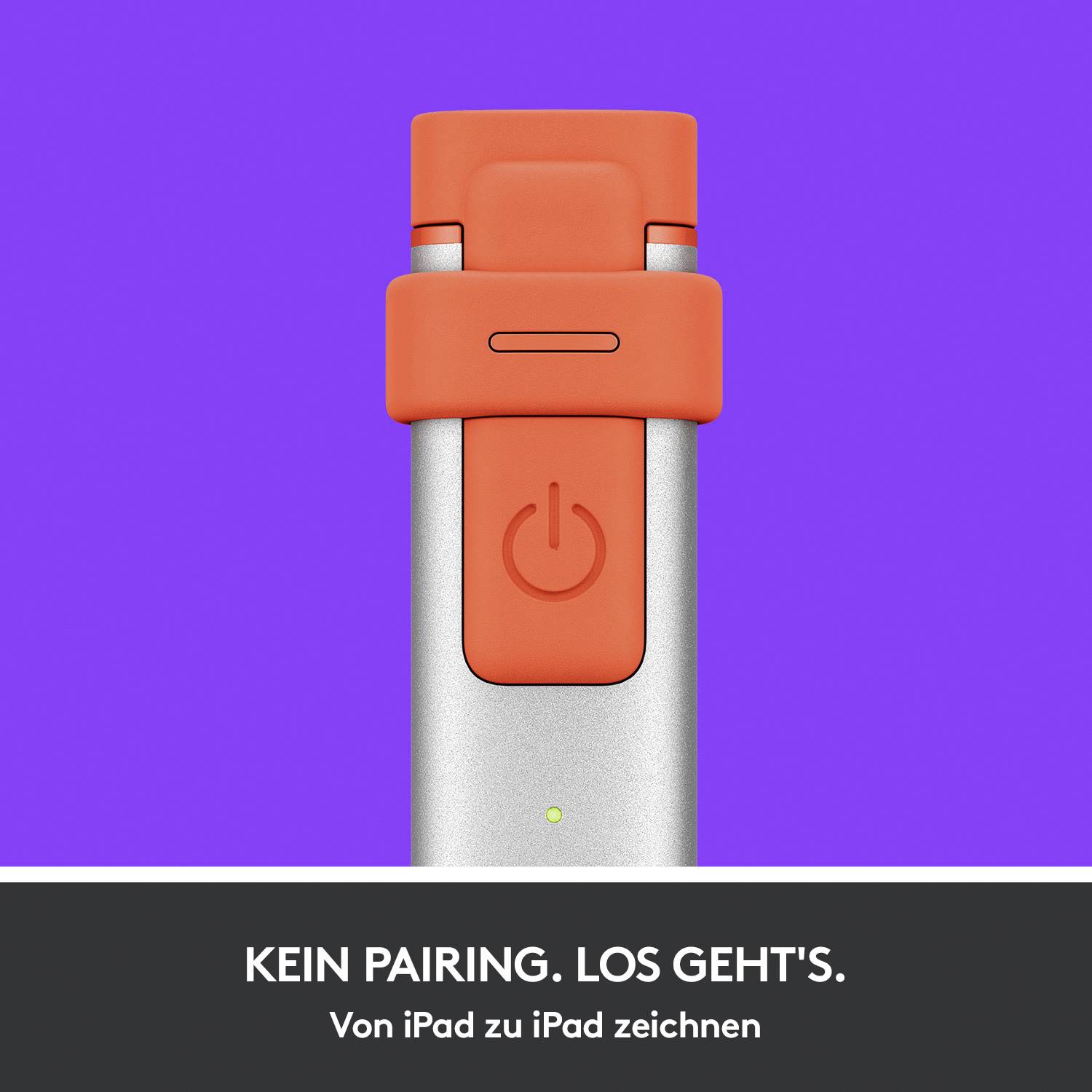 Logitech Crayon Touchpen wiederaufladbar, austauschbare Kohlefaserspitze, mit präziser Schreibspitze, Bluetooth