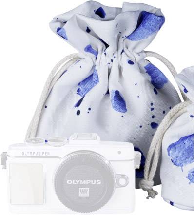 Olympus Kamera Beutel ink couture Kameratasche Blau, Weiß