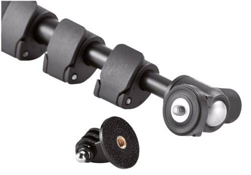 Cullmann Freestyler XLB Handstativ mit K Selfie Stick 1/4 Zoll Arbeitshöhe=34.5 - 98.5 cm Schwarz