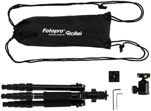 Rollei Rollei Compact Traveler No. 1 schwarz Dreibeinstativ 1/4 Zoll Arbeitshöhe=32 - 134 cm Schwarz