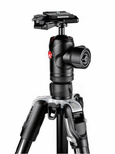 Manfrotto Manfrotto BeFree Advance Alu Kit Twist s Dreibeinstativ 3/8 Zoll Arbeitshöhe=40 - 150 cm Schwarz, Silber