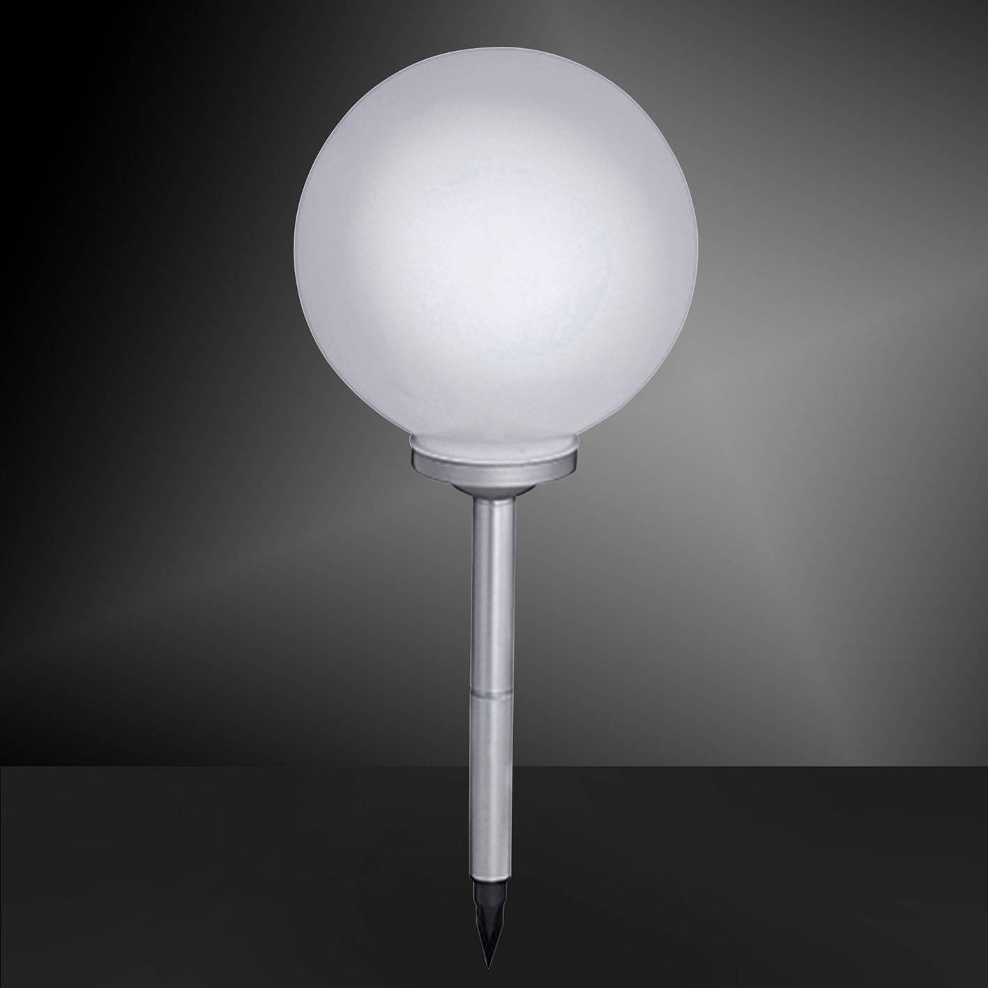LeuchtenDirekt Solar-Gartenleuchte Fadia 19213-16 Kugel LED 0.24W Tageslichtweiß Weiß